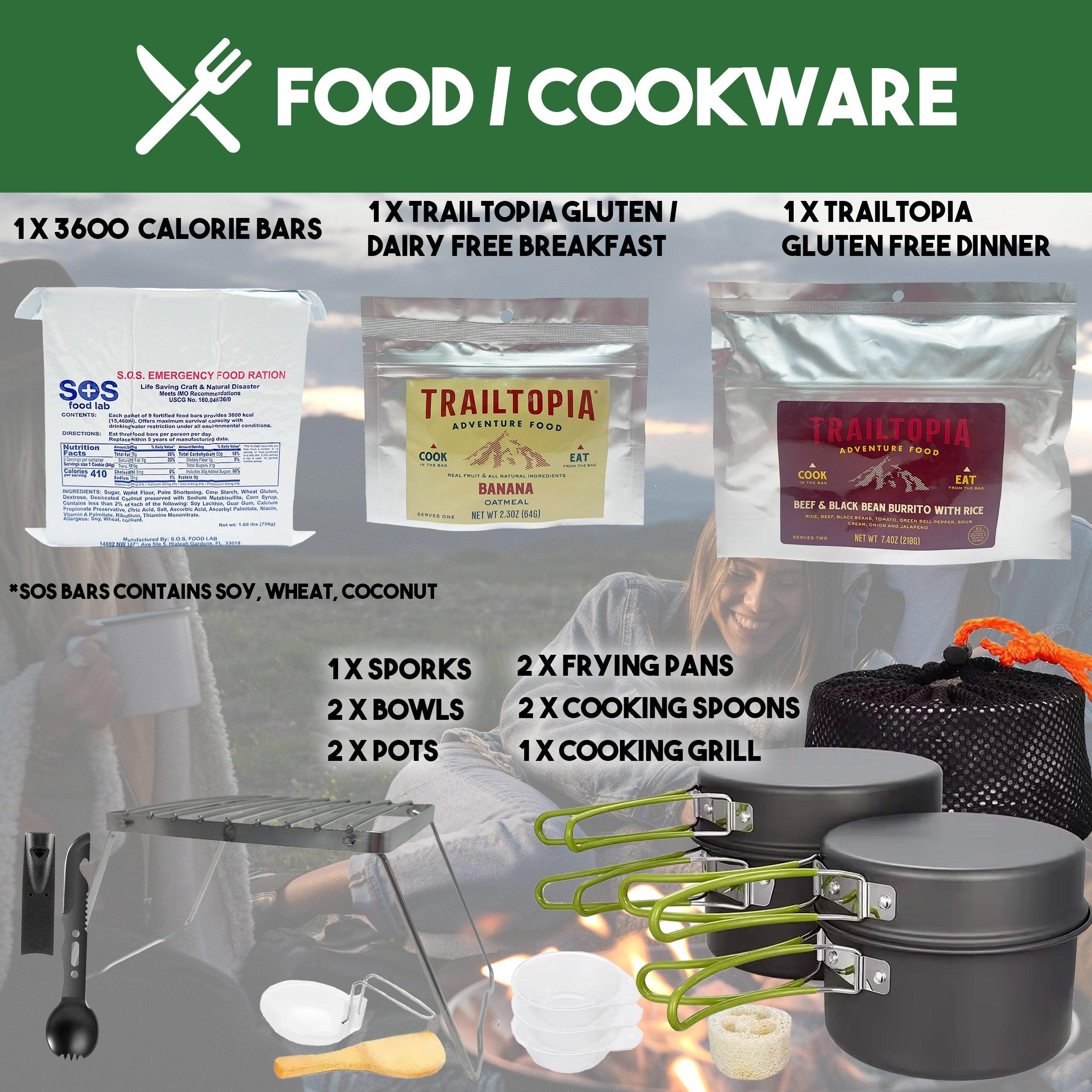 1 Person 72 Hour Survival Bags with Survival Backpack - Image 4