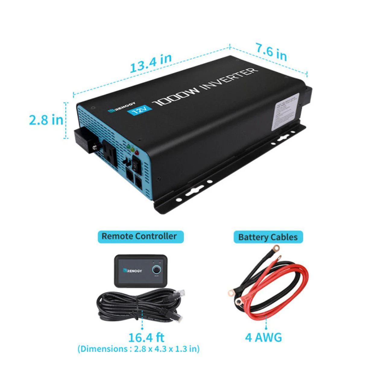 1000W 12V Pure Sine Wave Inverter with Power Saving Mode (New Edition) - Image 2