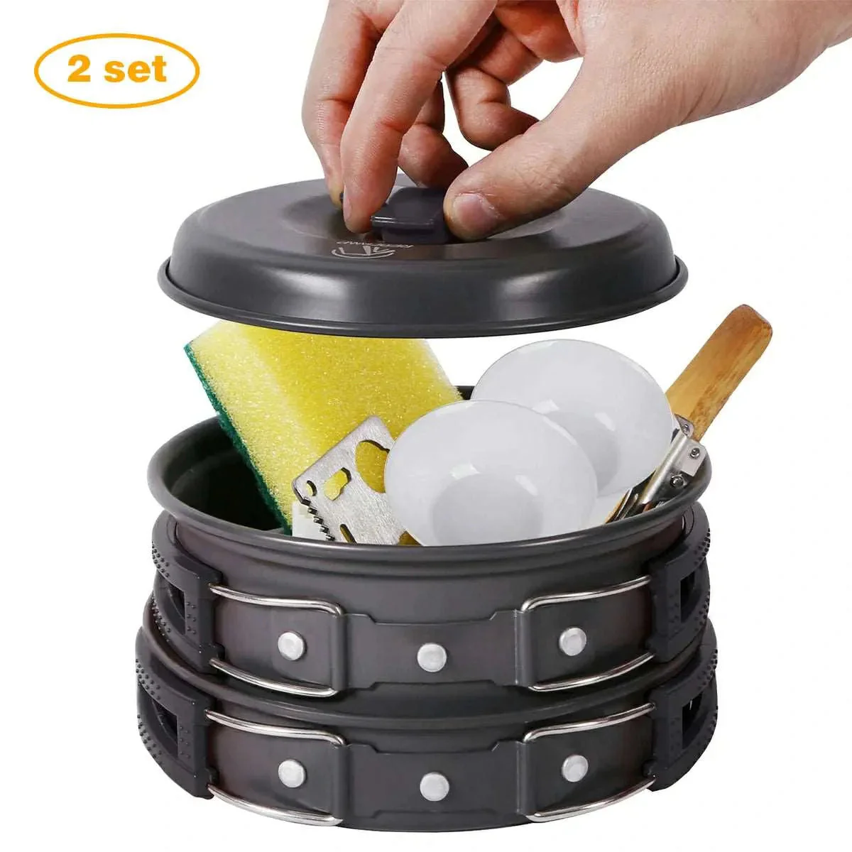 11/12/22 PCS Camping Cookware Mess Kit - Image 13
