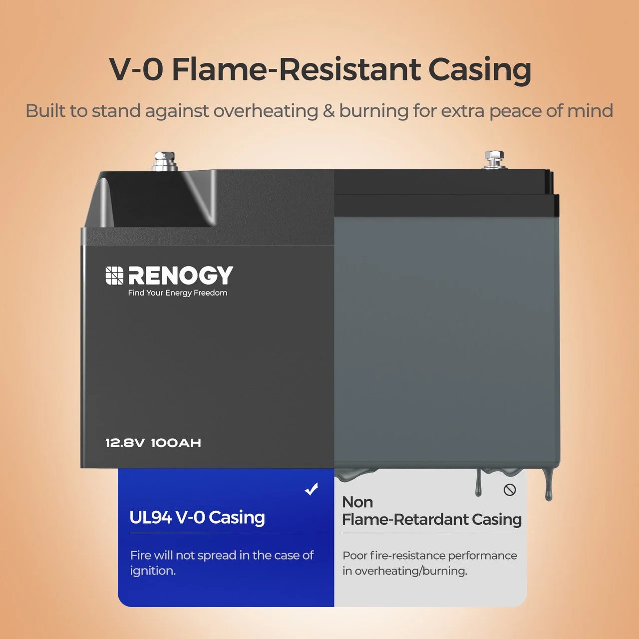 12V 100Ah Pro Smart Lithium Iron Phosphate Battery w/Bluetooth & Self-heating Function - Image 3