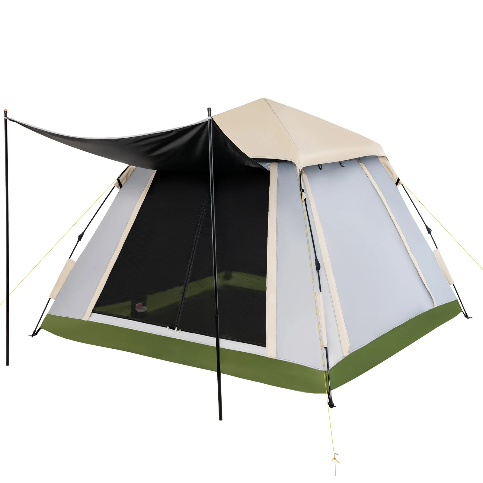 2-4 Person Instant Pop-up Camping Tent with Removable Rainfly - Image 3