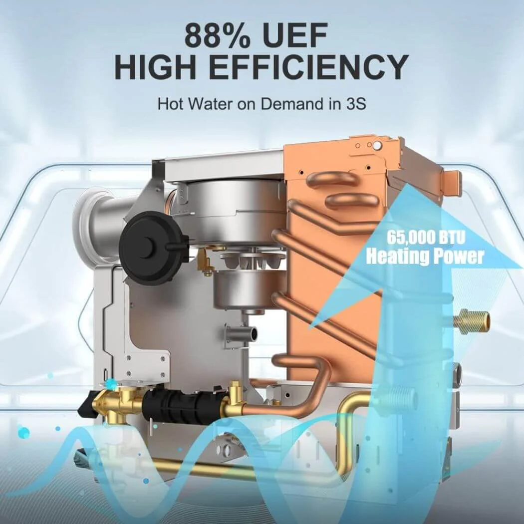 2.64GPM Tankless RV Hot Water Heater PRO With Remote Control - Image 3