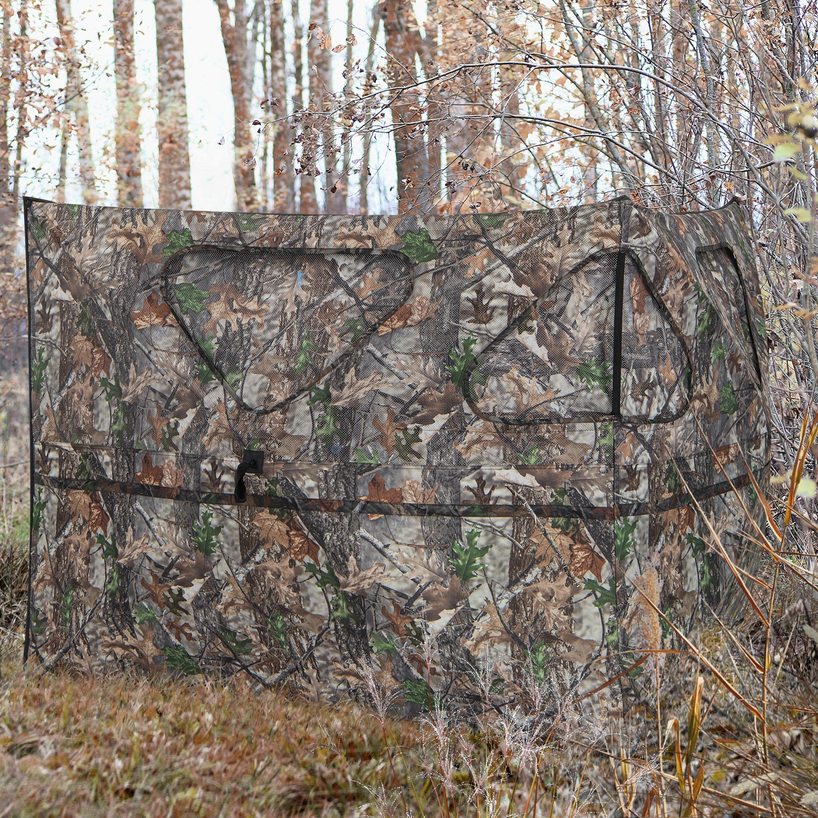 2-Panel Hunting Ground Blind Pop Up Fence with 3 Shoot Through Ports - Image 2