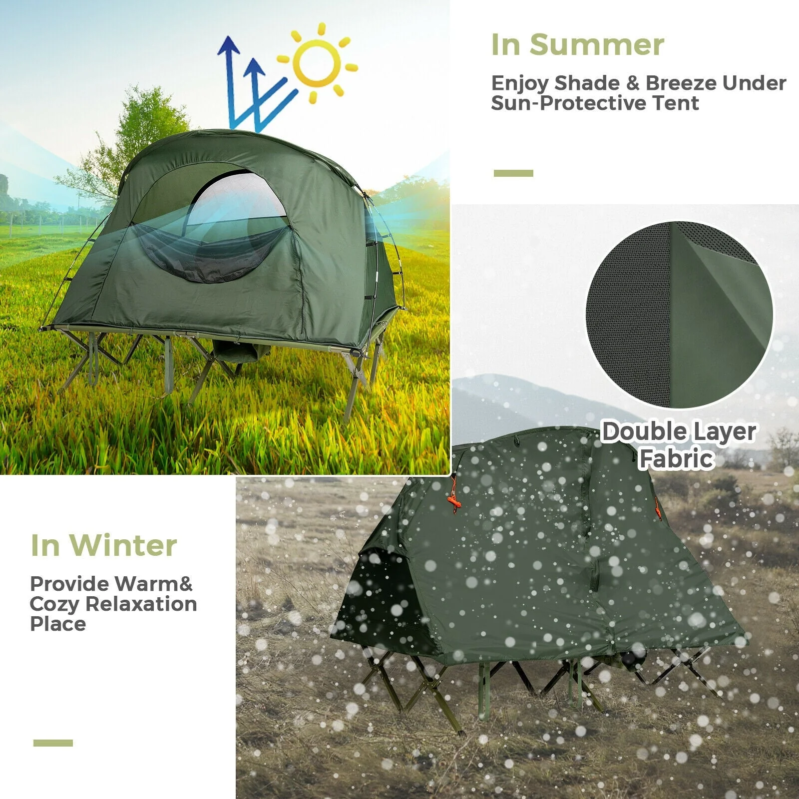 2-Person Outdoor Camping Tent with External Cover - Image 5