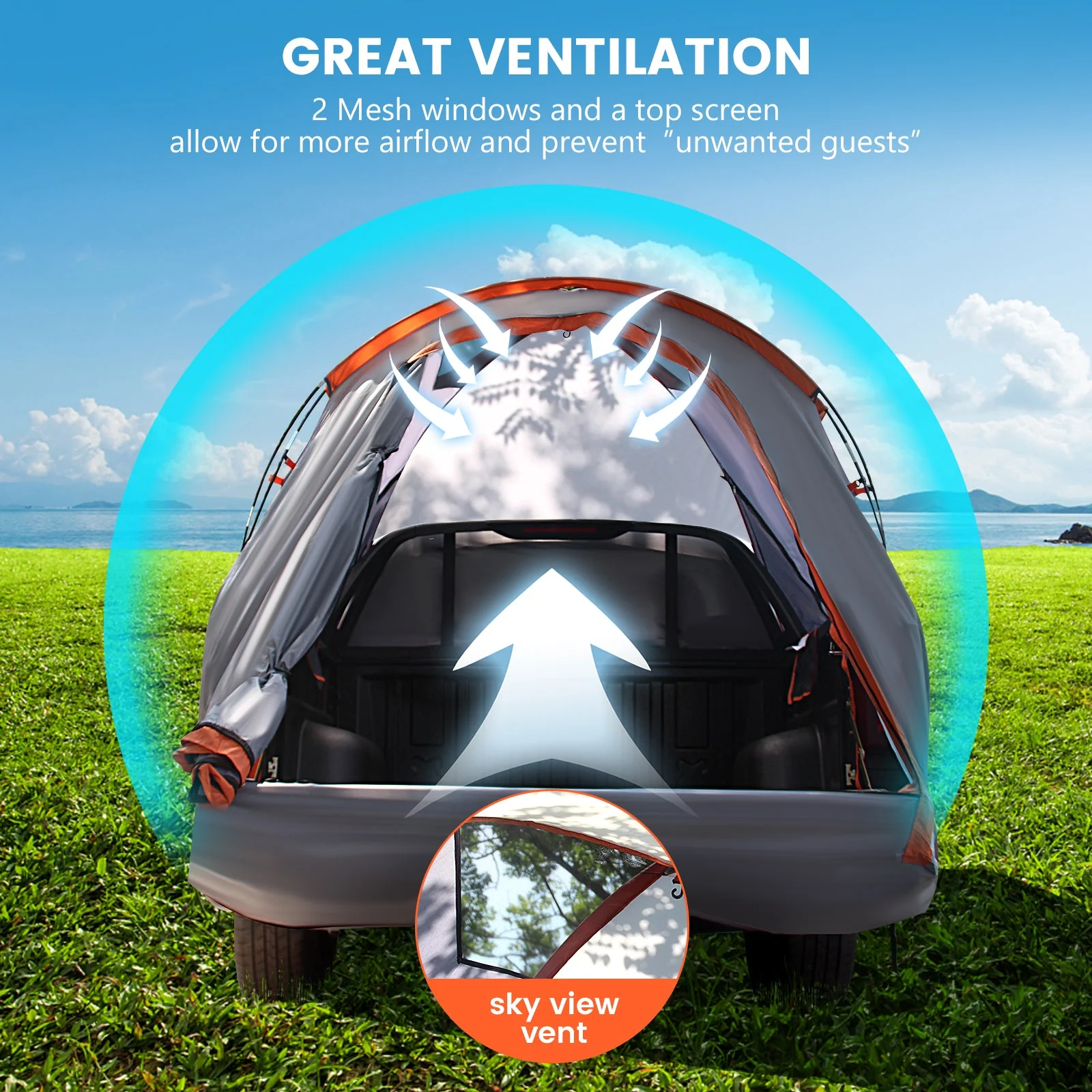 2 Person Portable Pickup Tent with Carry Bag - Image 7