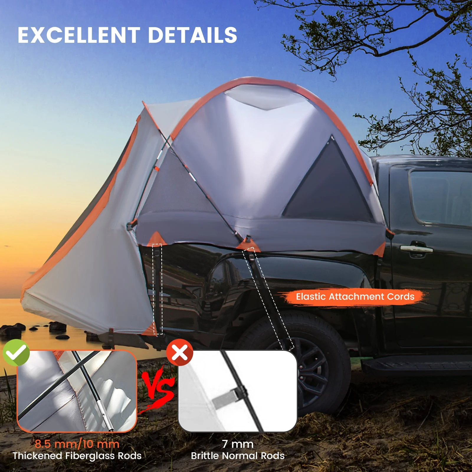 2 Person Portable Pickup Tent with Carry Bag - Image 8