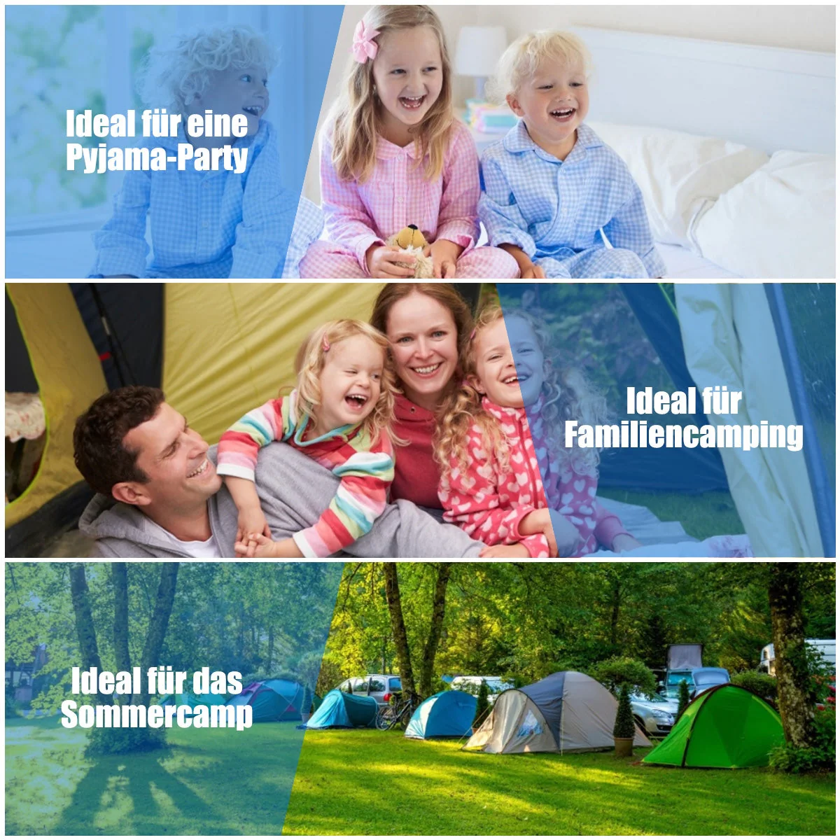 2 Person Waterproof Sleeping Bag with 2 Pillows-Black - Image 2