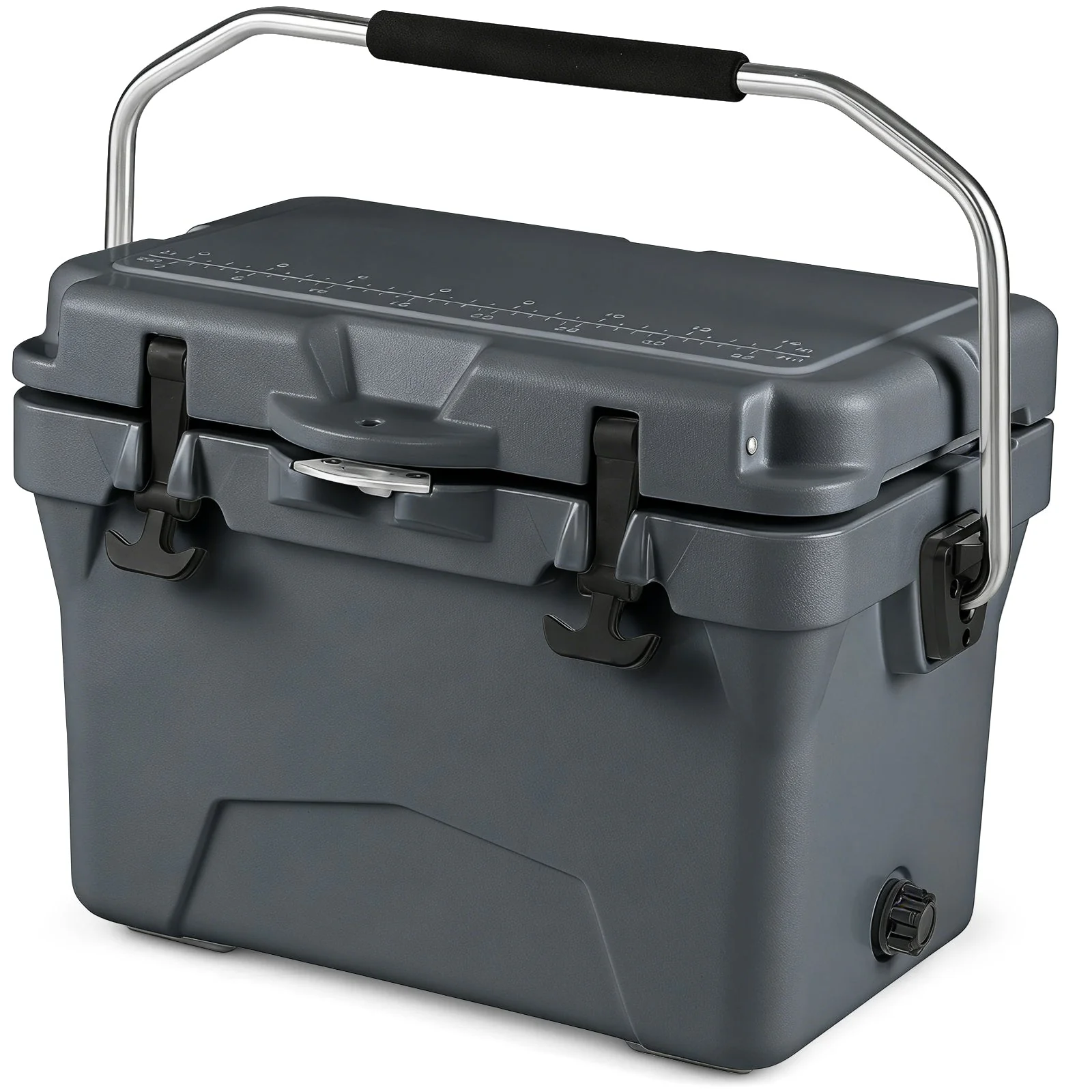 20 Quart Portable Hard Cooler with Built-in Ruler and Bottle - Image 3