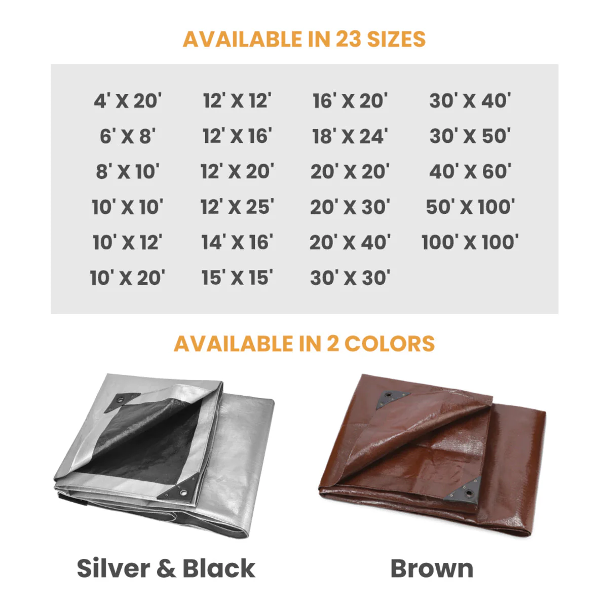 20’ x 40’ Super Heavy Duty Poly Tarp - Image 10