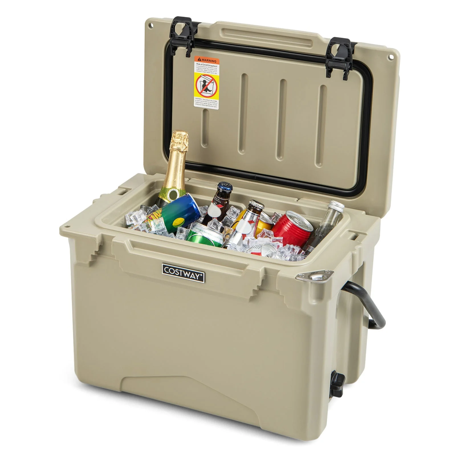 25 QT Hard Cooler with Aluminum Handle and Integrated Cup Holders - Image 12