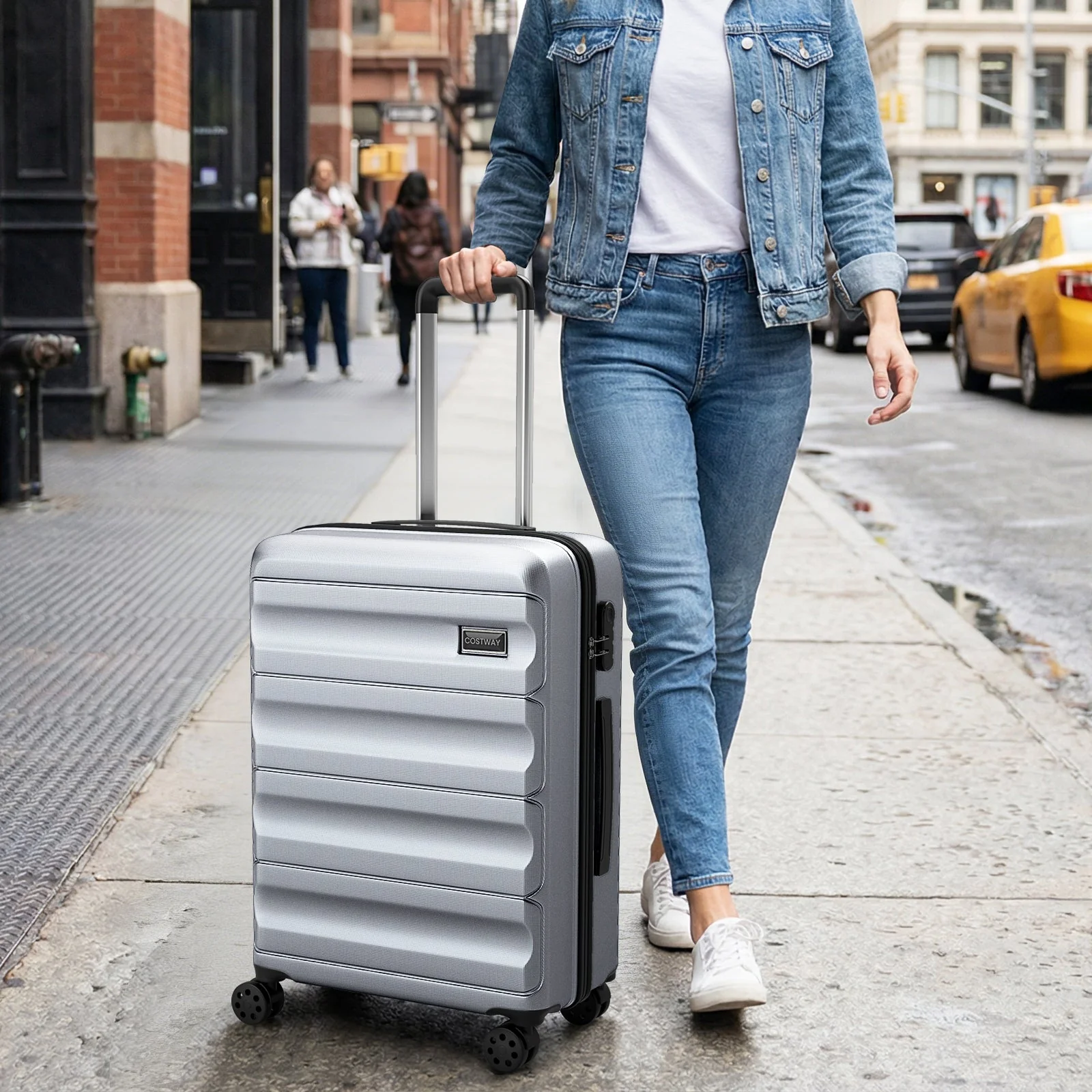 3-Piece Hardside Luggage Set 20/24/28 Inch Lightweight Hardside Suitcases - Image 10