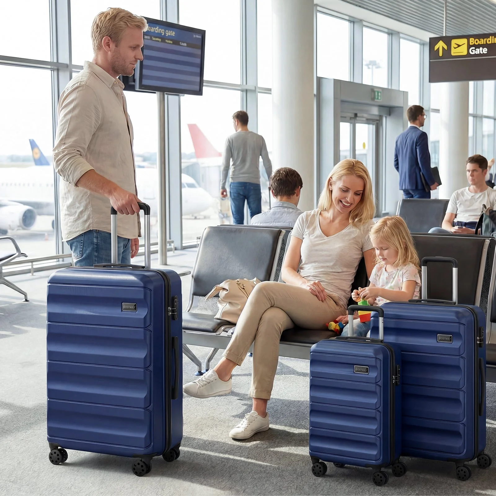 3-Piece Hardside Luggage Set 20/24/28 Inch Lightweight Hardside Suitcases - Image 17