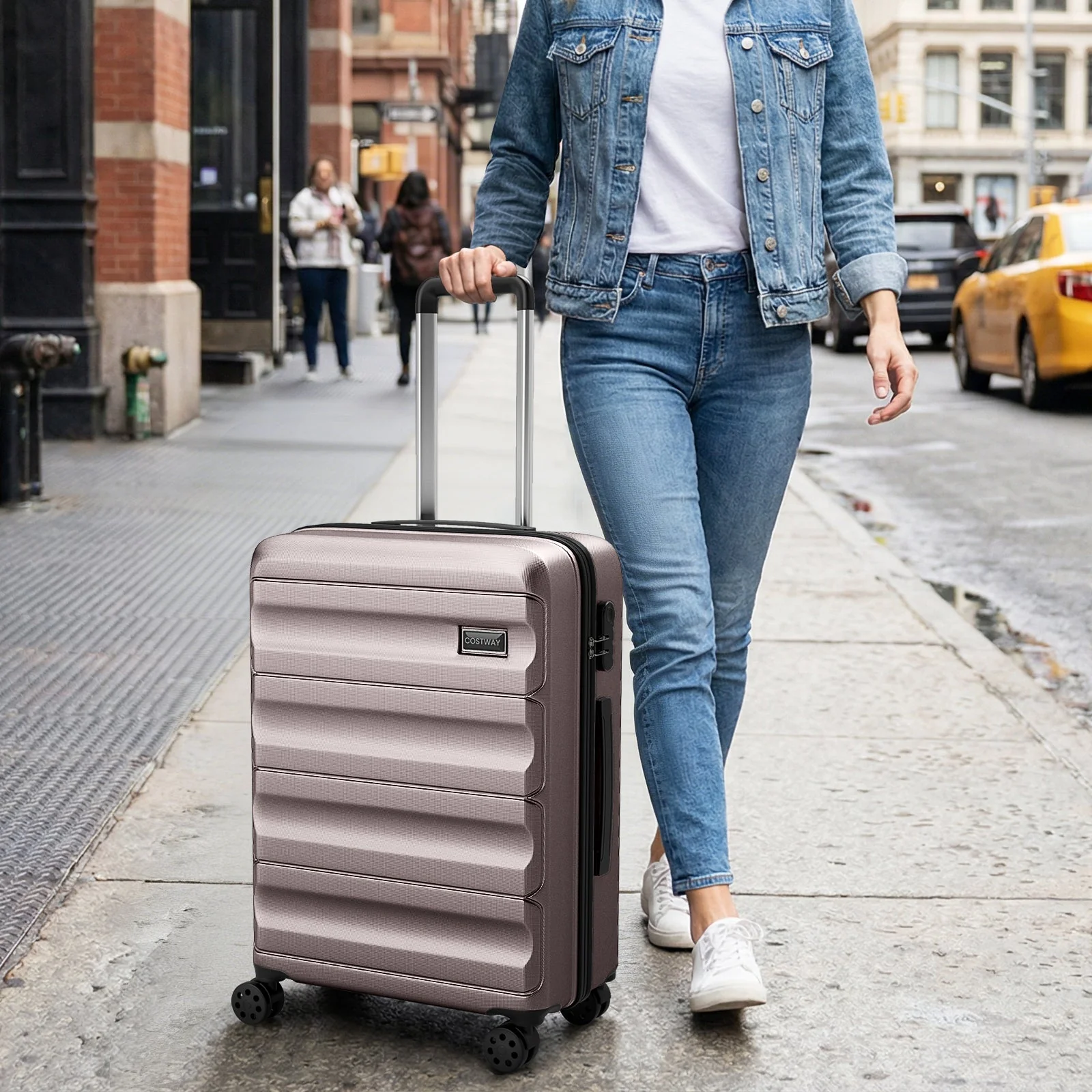 3-Piece Hardside Luggage Set 20/24/28 Inch Lightweight Hardside Suitcases - Image 26