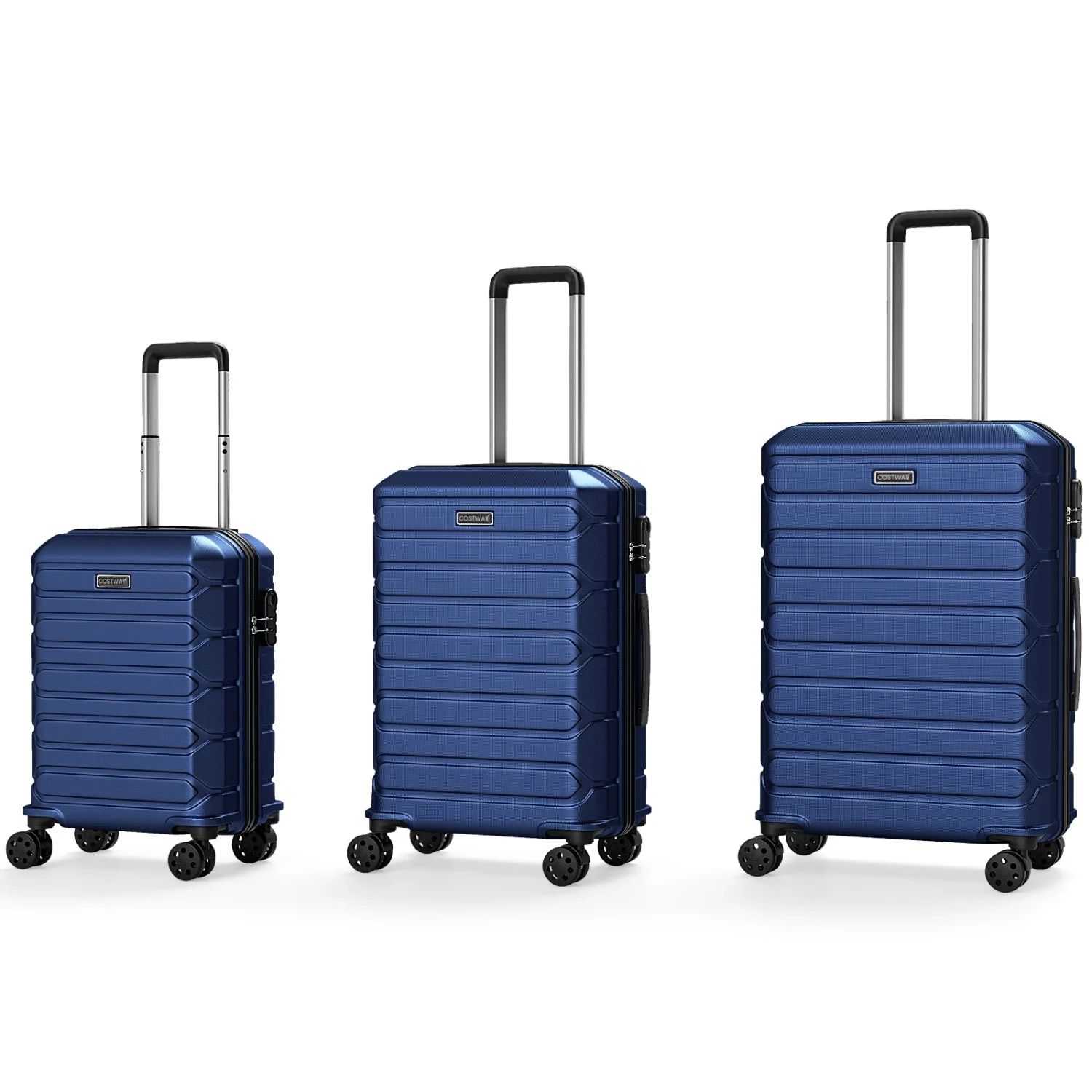 3-Piece Hardside Luggage Set Lightweight Hardside Suitcases with 8-Spinner Wheels - Image 28