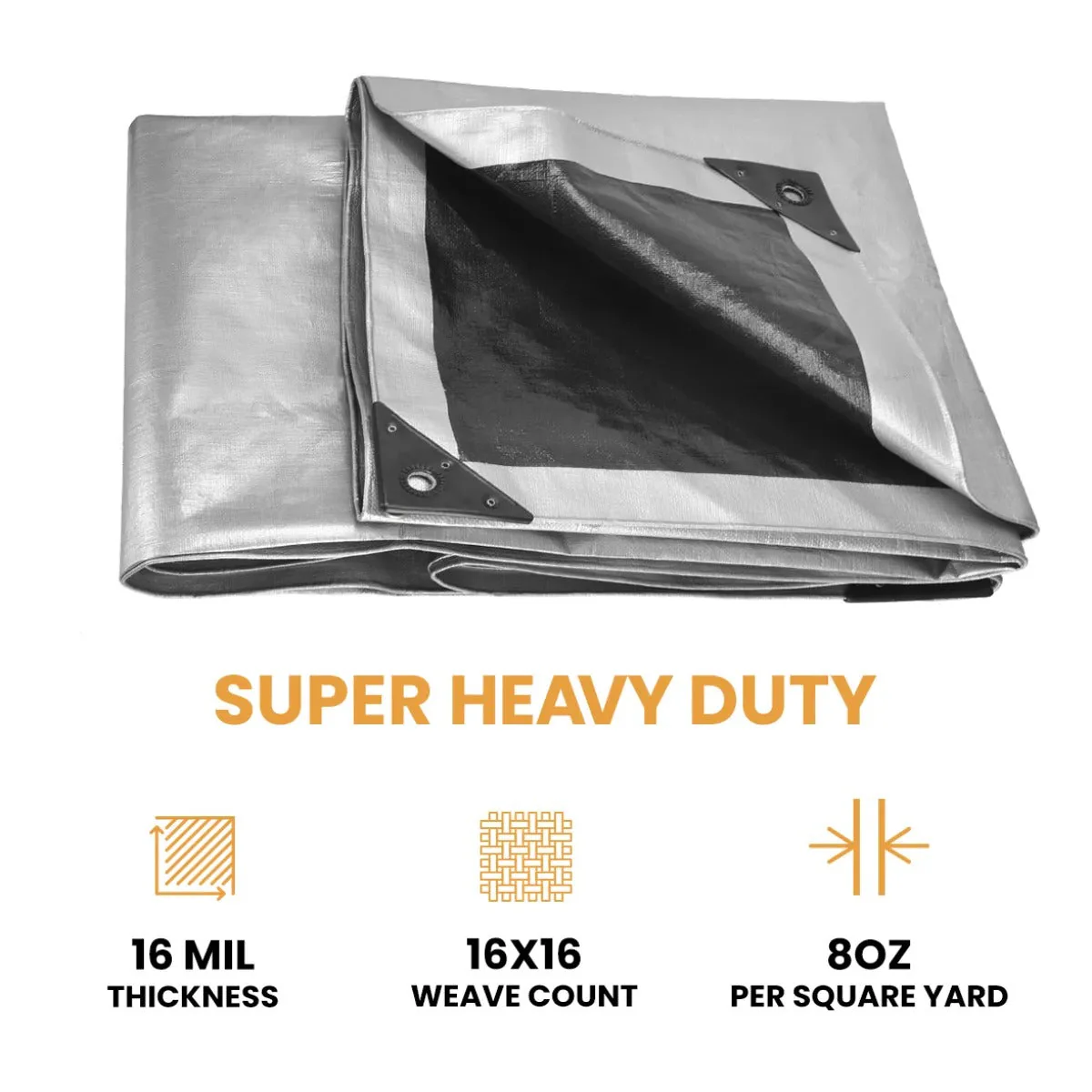30’ x 30’ Super Heavy Duty Poly Tarp - Image 9