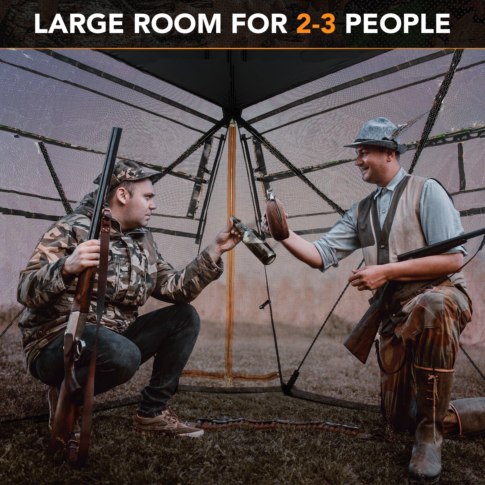 360° One Way See Through Ground Hunting Blind for Deer and Turkey Hunting - Image 5
