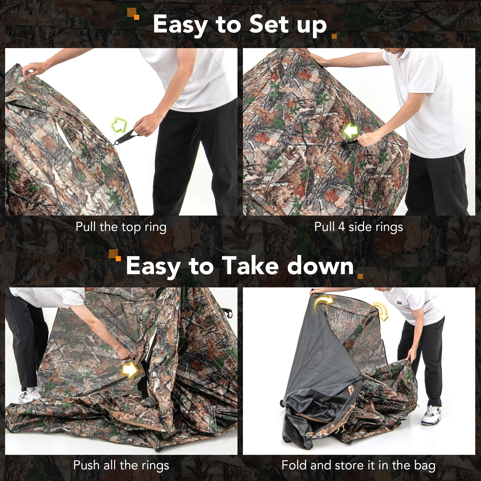 360° One Way See Through Ground Hunting Blind for Deer and Turkey Hunting - Image 8