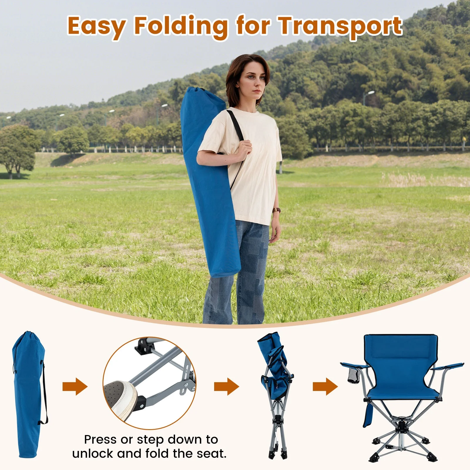 360° Swivel Hunting Chair Portable Foldable - Image 16