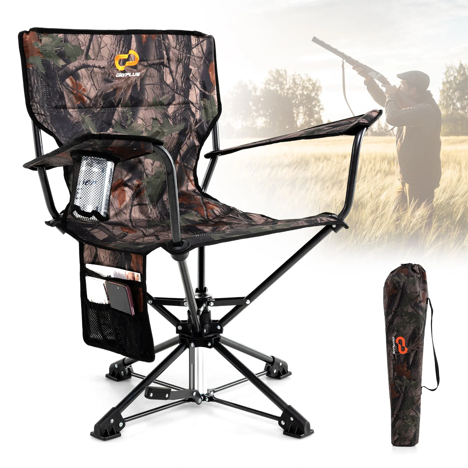 360° Swivel Hunting Chair Portable Foldable - Image 4