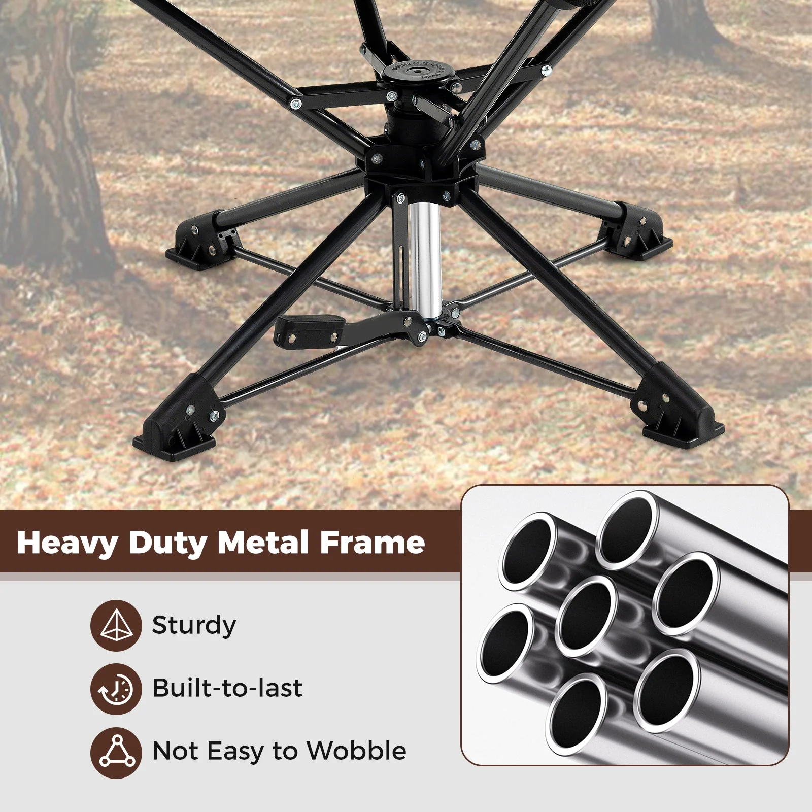 360° Swivel Hunting Chair Portable Foldable - Image 8