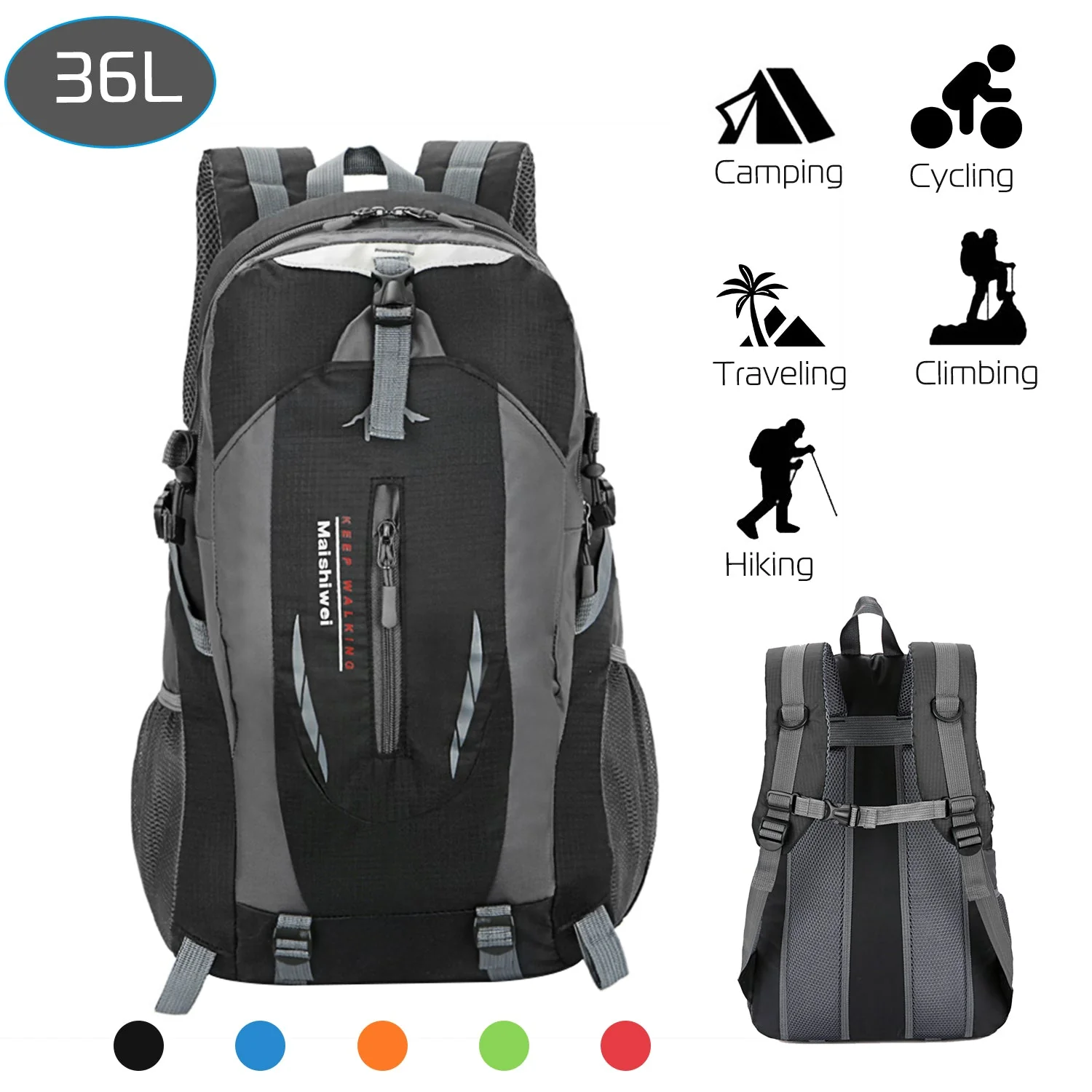 36L Outdoor Backpack Waterproof Daypack Travel Knapsack - Image 4
