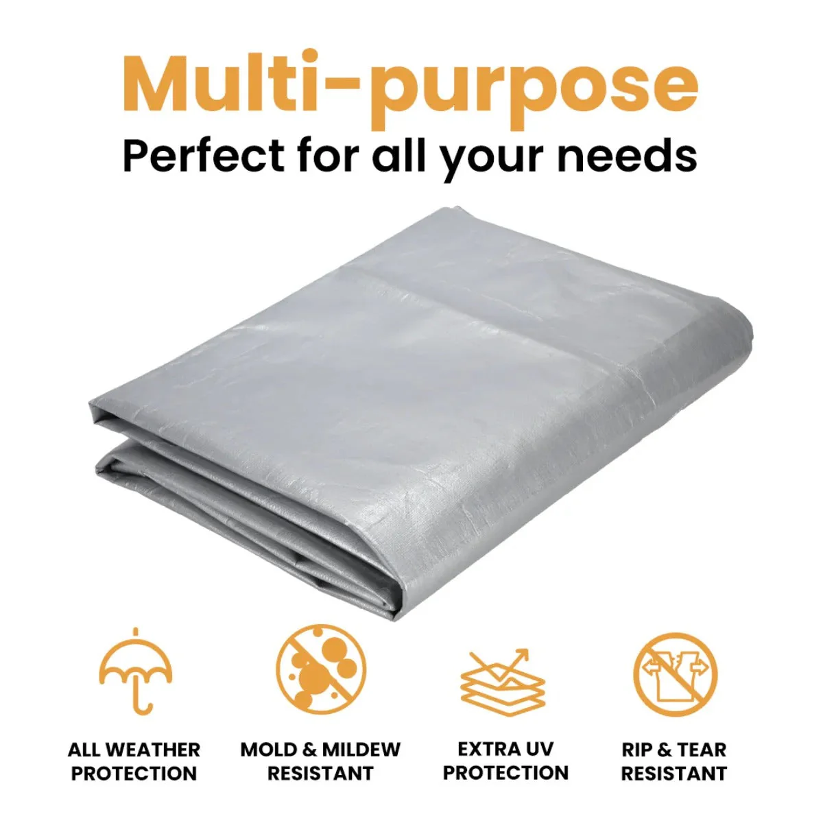 4' x 20' Super Heavy Duty Poly Tarp - Image 12