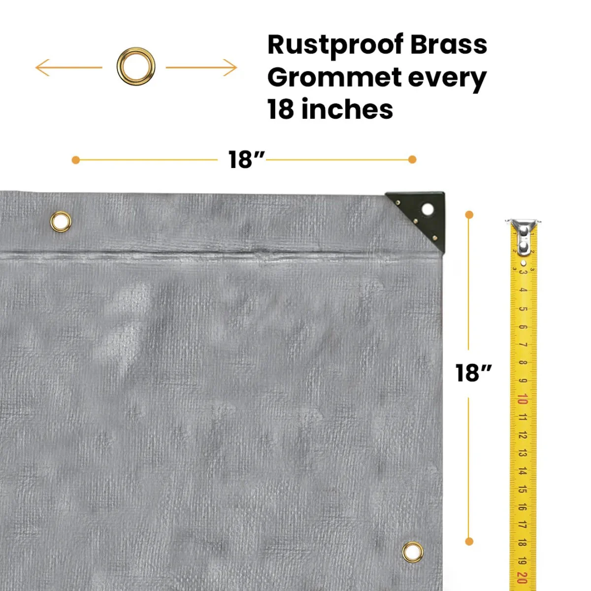 4' x 20' Super Heavy Duty Poly Tarp - Image 14