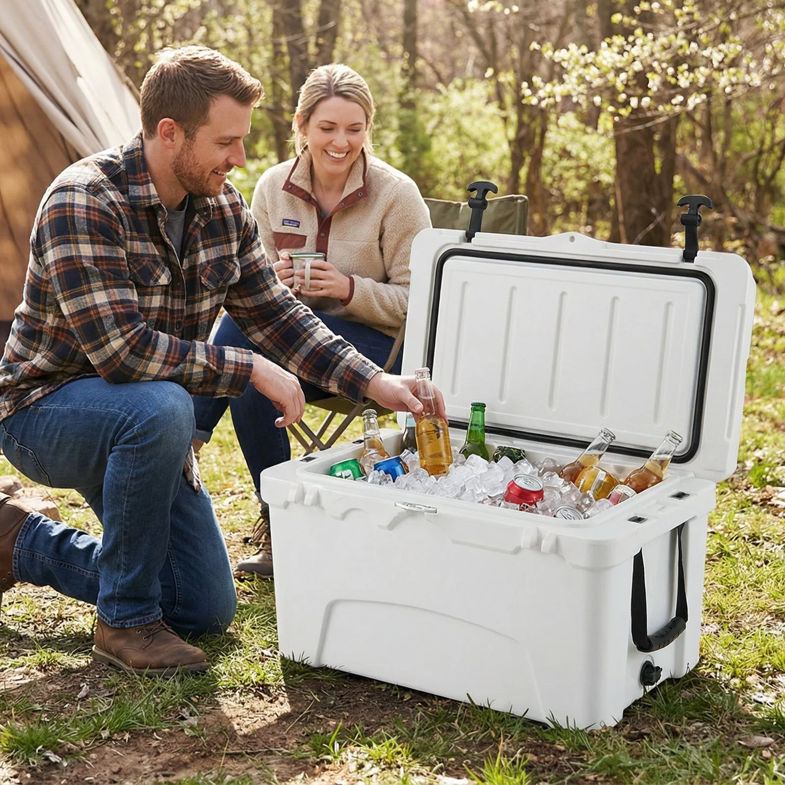 45 Quart Portable Hard Cooler Insulated Ice Chest Keeps Cool for up to 6 Days - Image 9