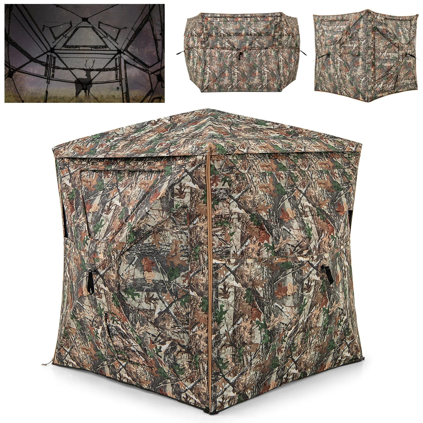 5-IN-1 Detachable Hunting Blind for 2-3 People with Skylight - Image 3