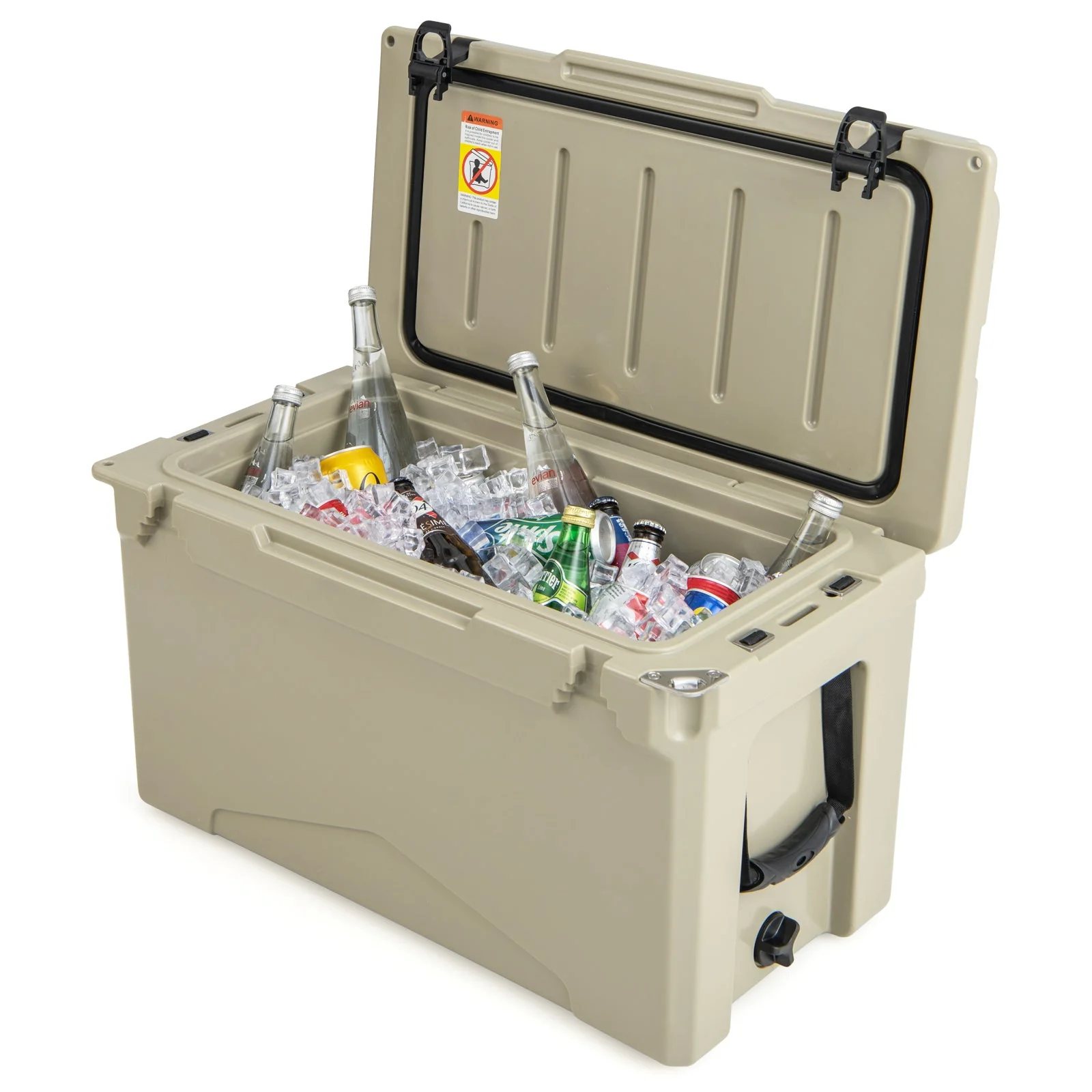 50 QT Rotomolded Cooler Insulated Portable Ice Chest with Integrated Cup Holders - Image 12