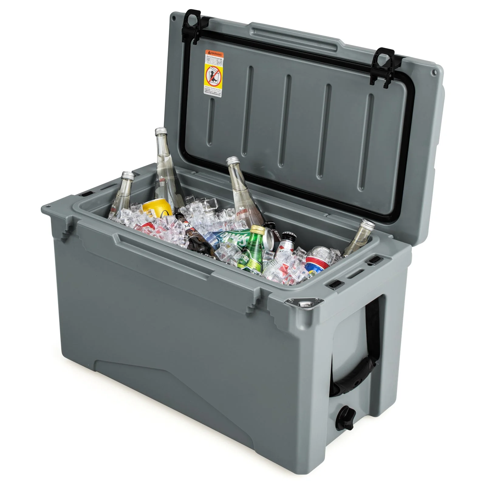 50 QT Rotomolded Cooler Insulated Portable Ice Chest with Integrated Cup Holders - Image 3