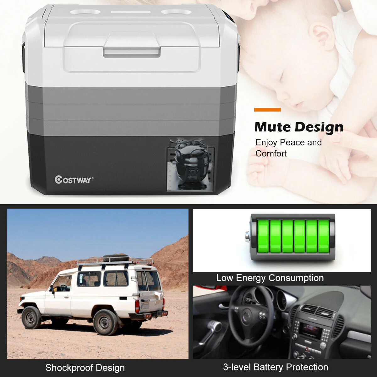 58 Quart Portable Electric Camping Car Cooler - Image 15