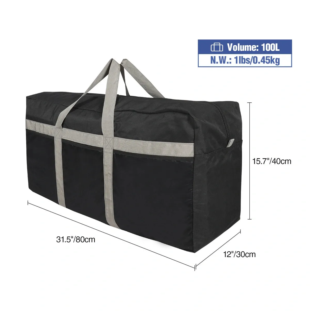 60/75/96L/100L Large Foldable Travel Bag Lightweight Sports Bag - Image 25