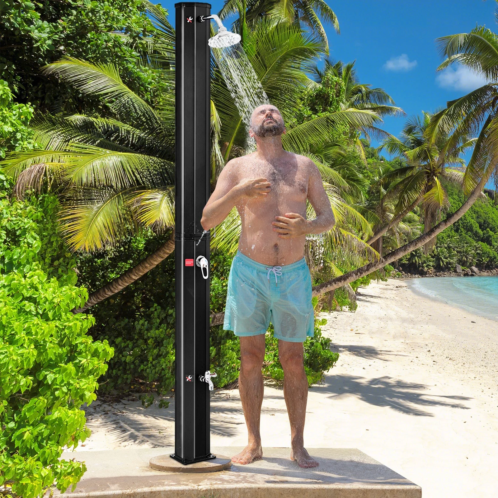7.2 Feet Adjustable Outdoor Solar Heating Shower Head - Image 2