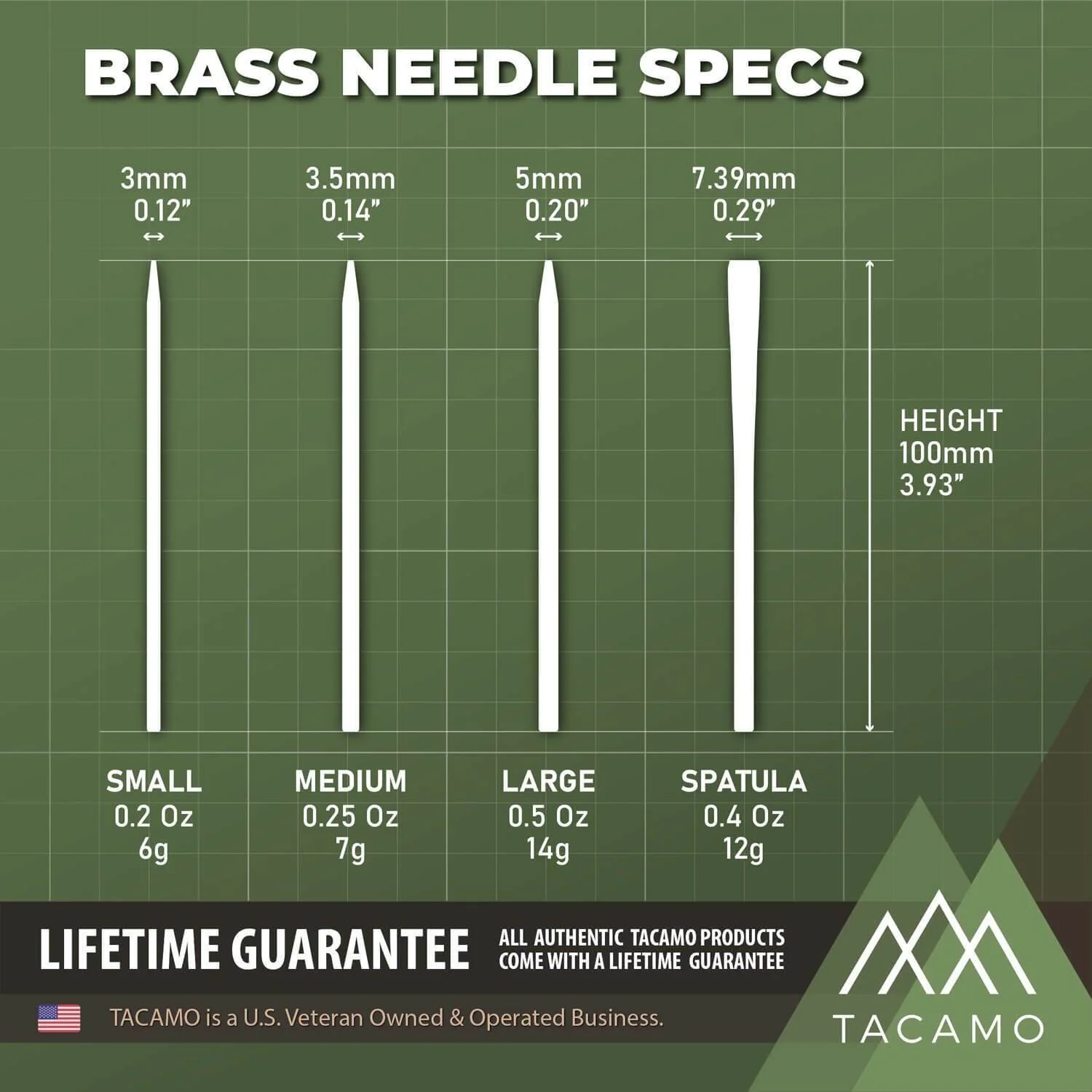 7-Piece Professional Brass Paracord FIDS Set - Image 3
