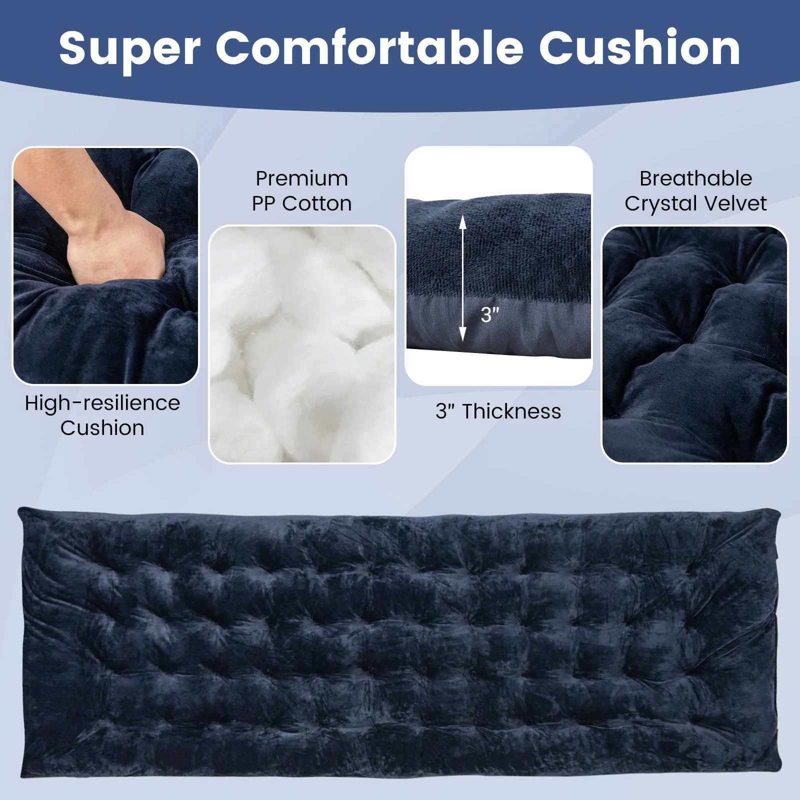 75 x 27.5 Inch Camping Cot Pads with Soft and Breathable Crystal Velvet - Image 10
