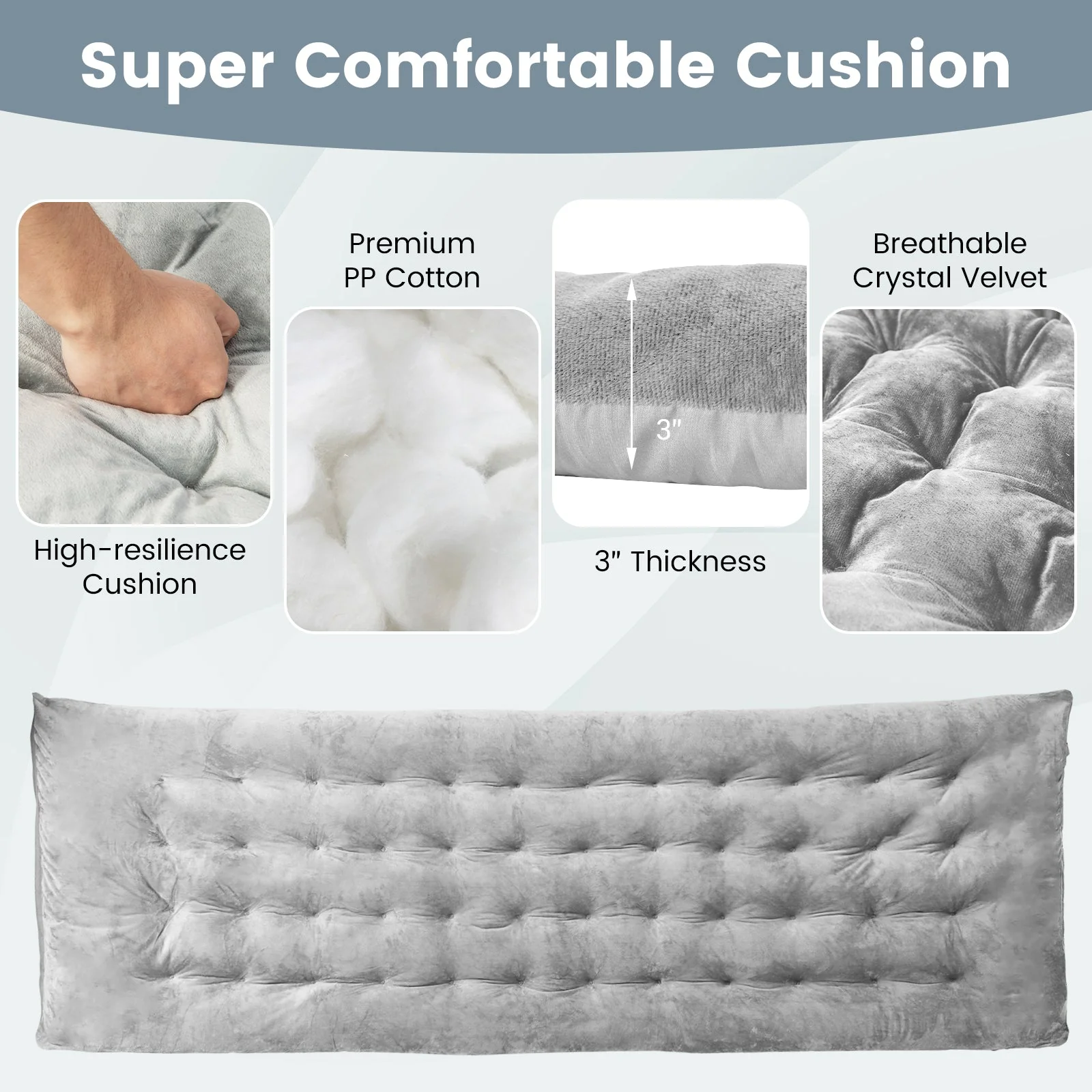 75 x 27.5 Inch Camping Cot Pads with Soft and Breathable Crystal Velvet - Image 5