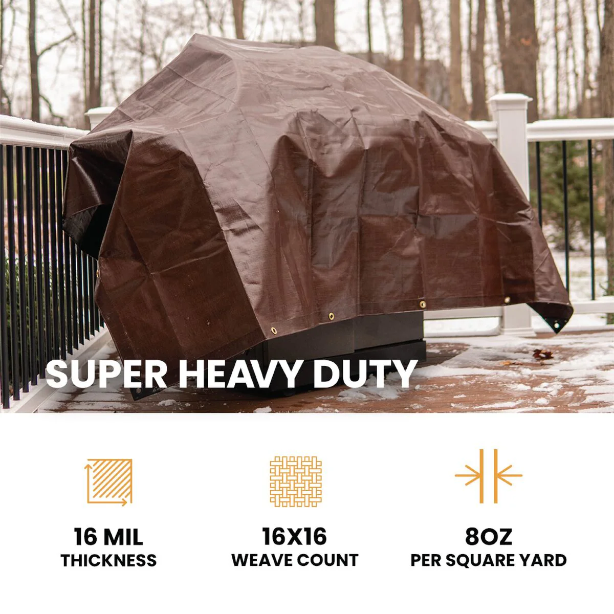 8’ x 10’ Super Heavy Duty Poly Tarp - Image 5