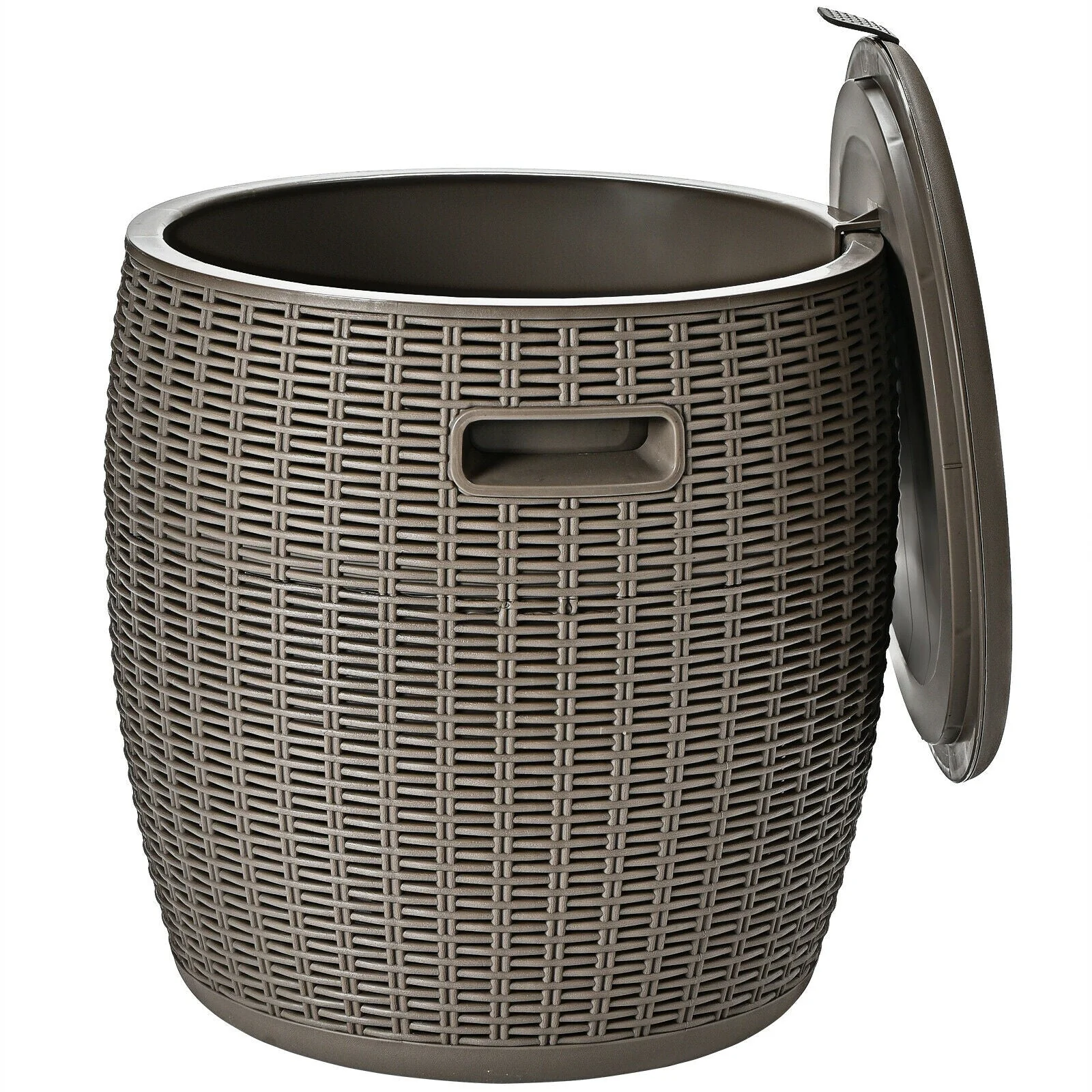 9.5 Gallon 4-in-1 Patio Rattan Cool Bar Cocktail Table Side Table - Image 11