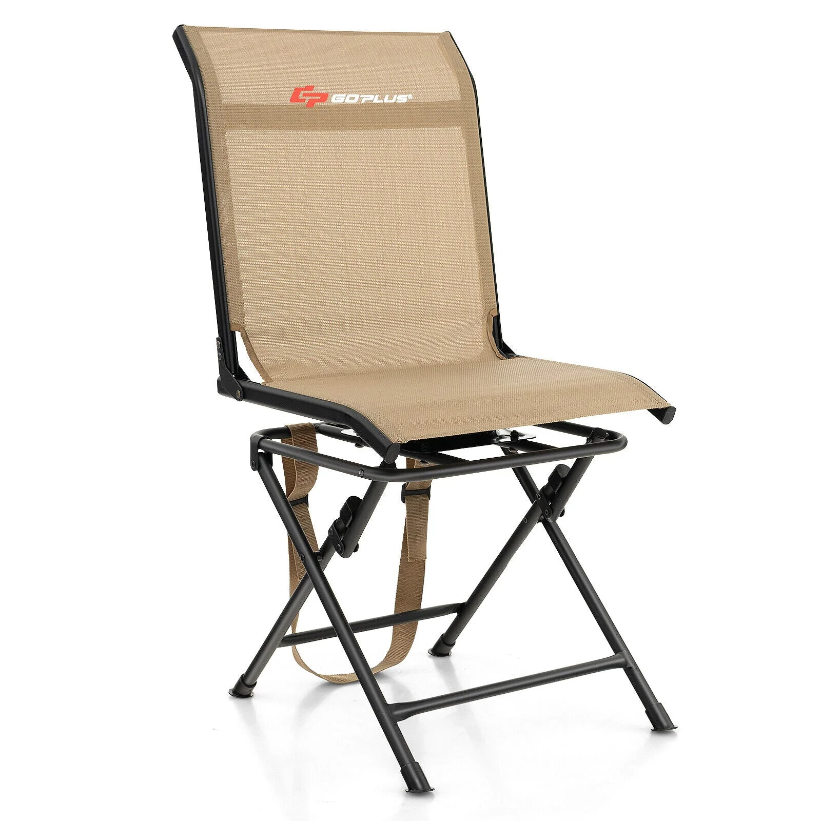 All weather Outdoor Foldable 360 Degree Swivel Chair with Iron Frame - Image 12
