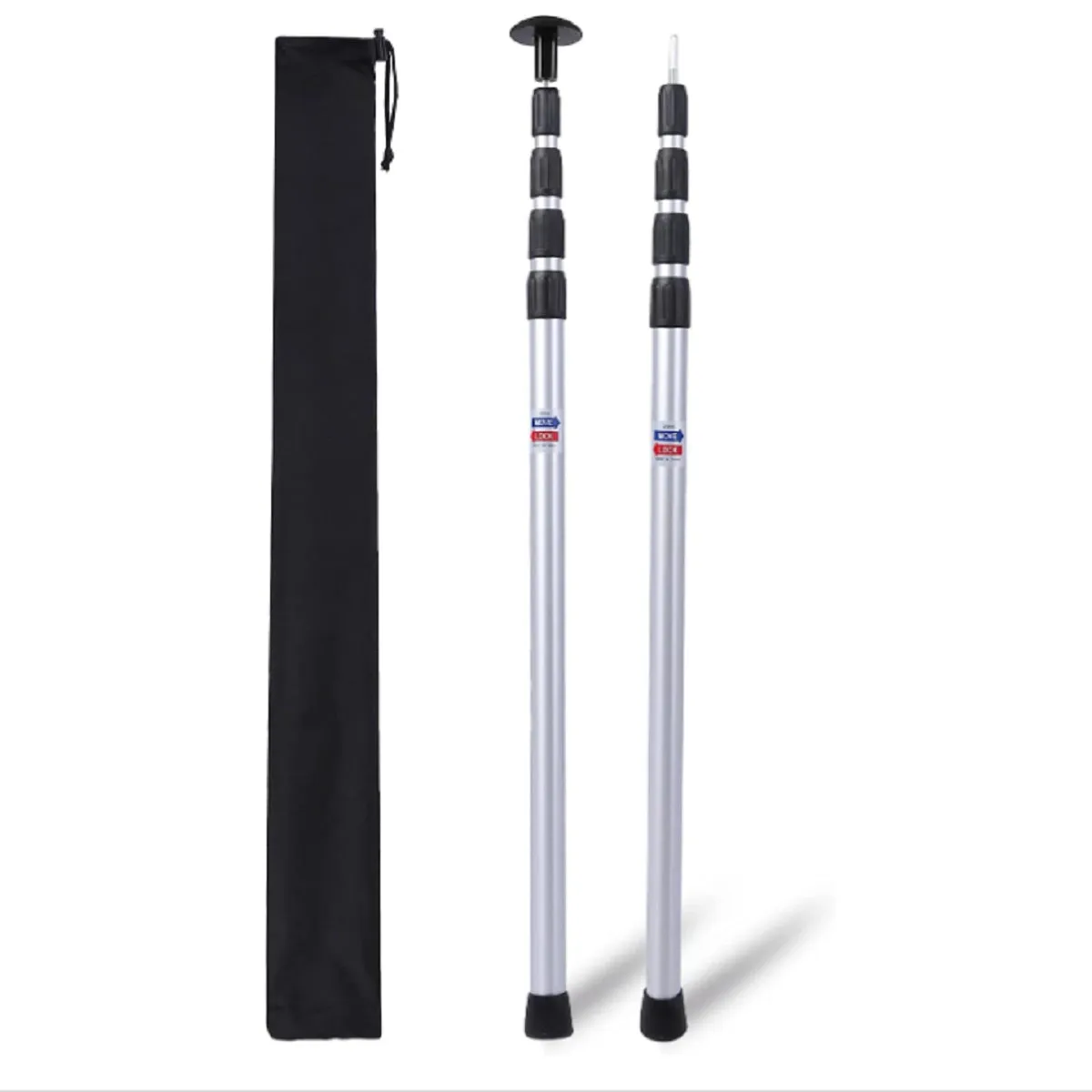 Aluminum Adjustable Telescoping Tarp Poles - Image 8