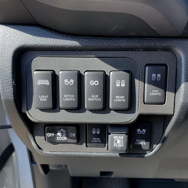 Base Panel for 1 Tall and 3 Short Switch Locations (Tacoma Double Cab) - Image 2