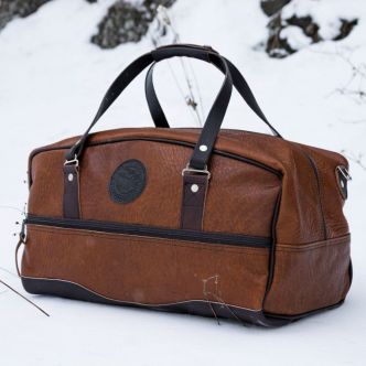 Bison Leather Weekender Duffel - Image 5