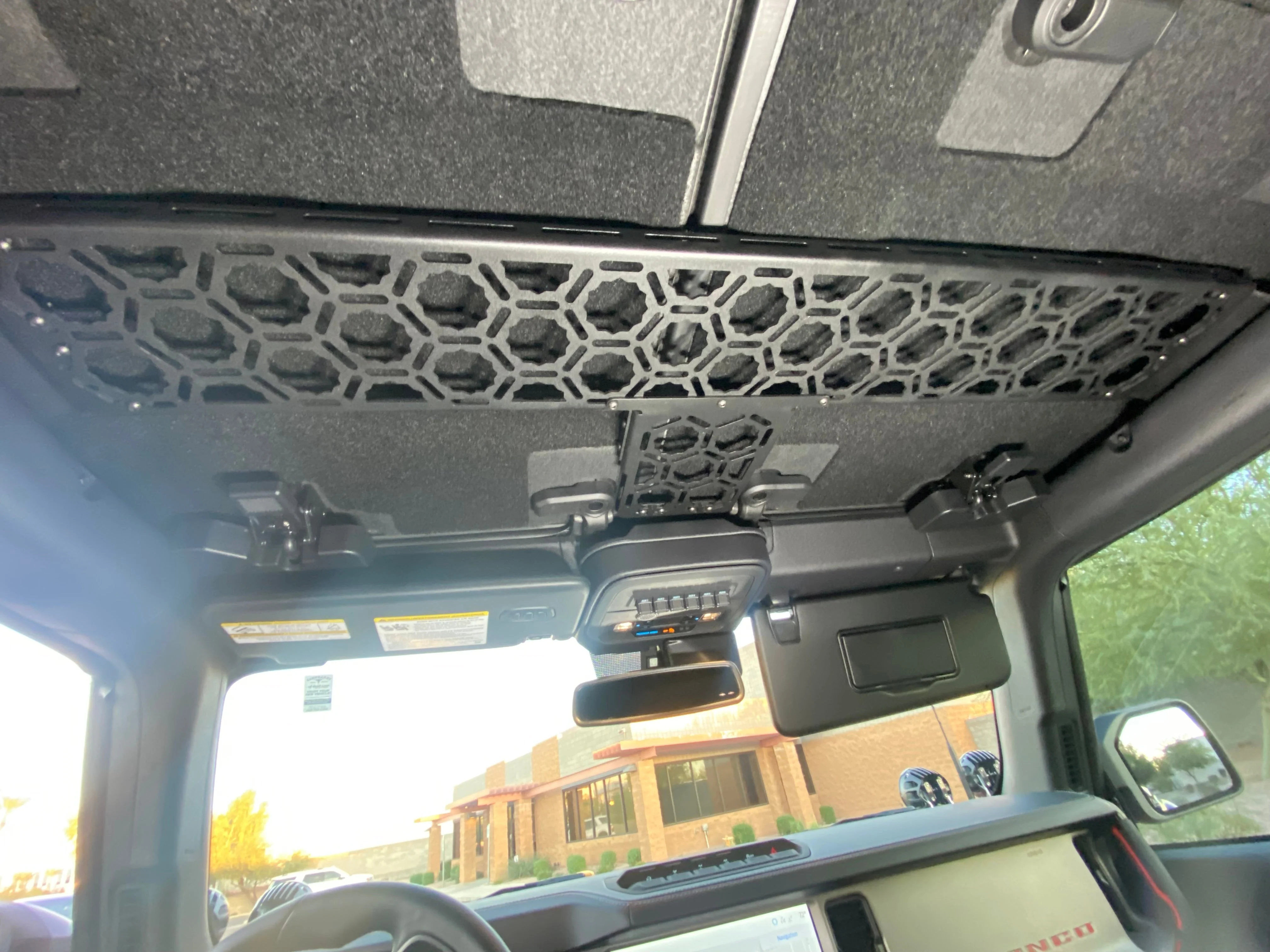 Bronco Raptor 2022 + Inside Roof Mount (across front seats with short front panel) by Adapt-A-Panel - Image 10