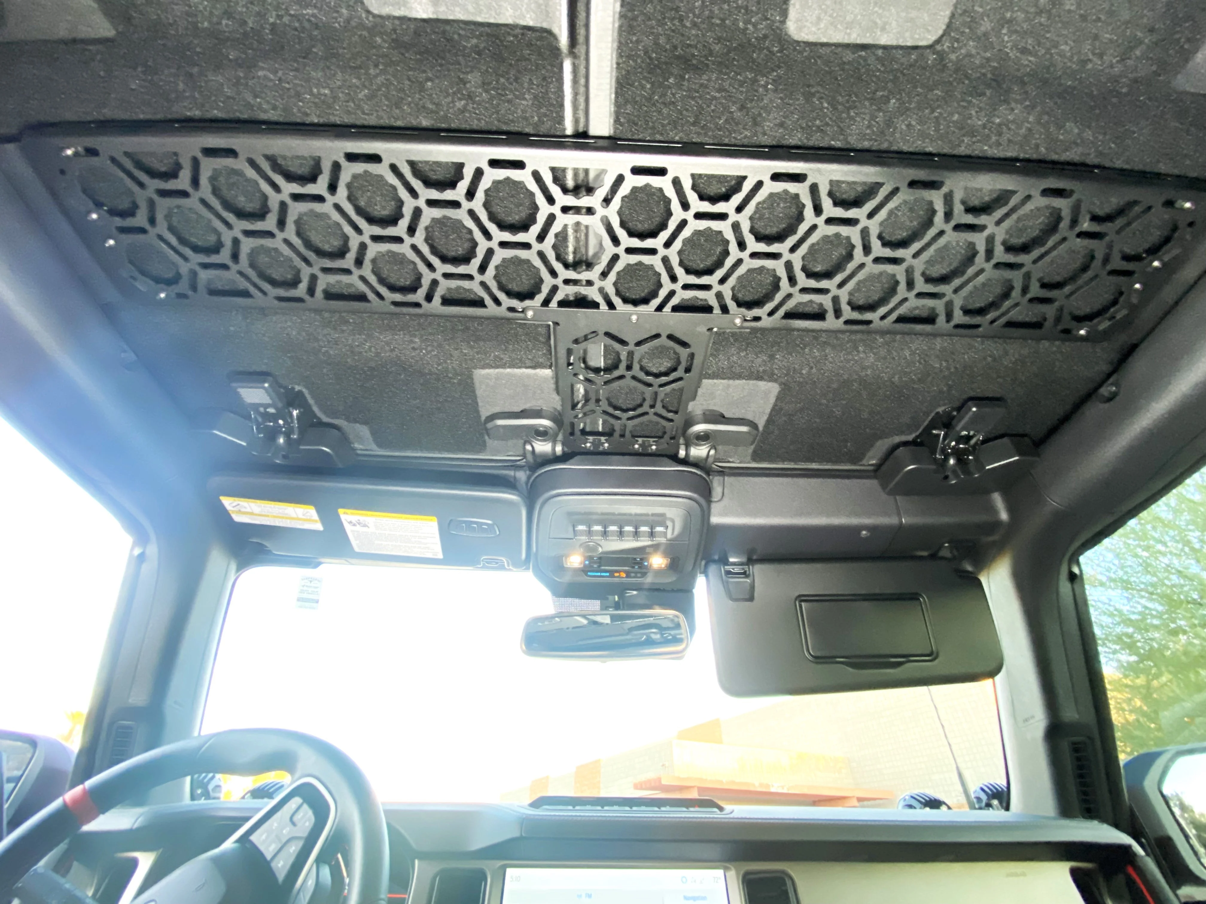 Bronco Raptor 2022 + Inside Roof Mount (across front seats with short front panel) by Adapt-A-Panel - Image 2