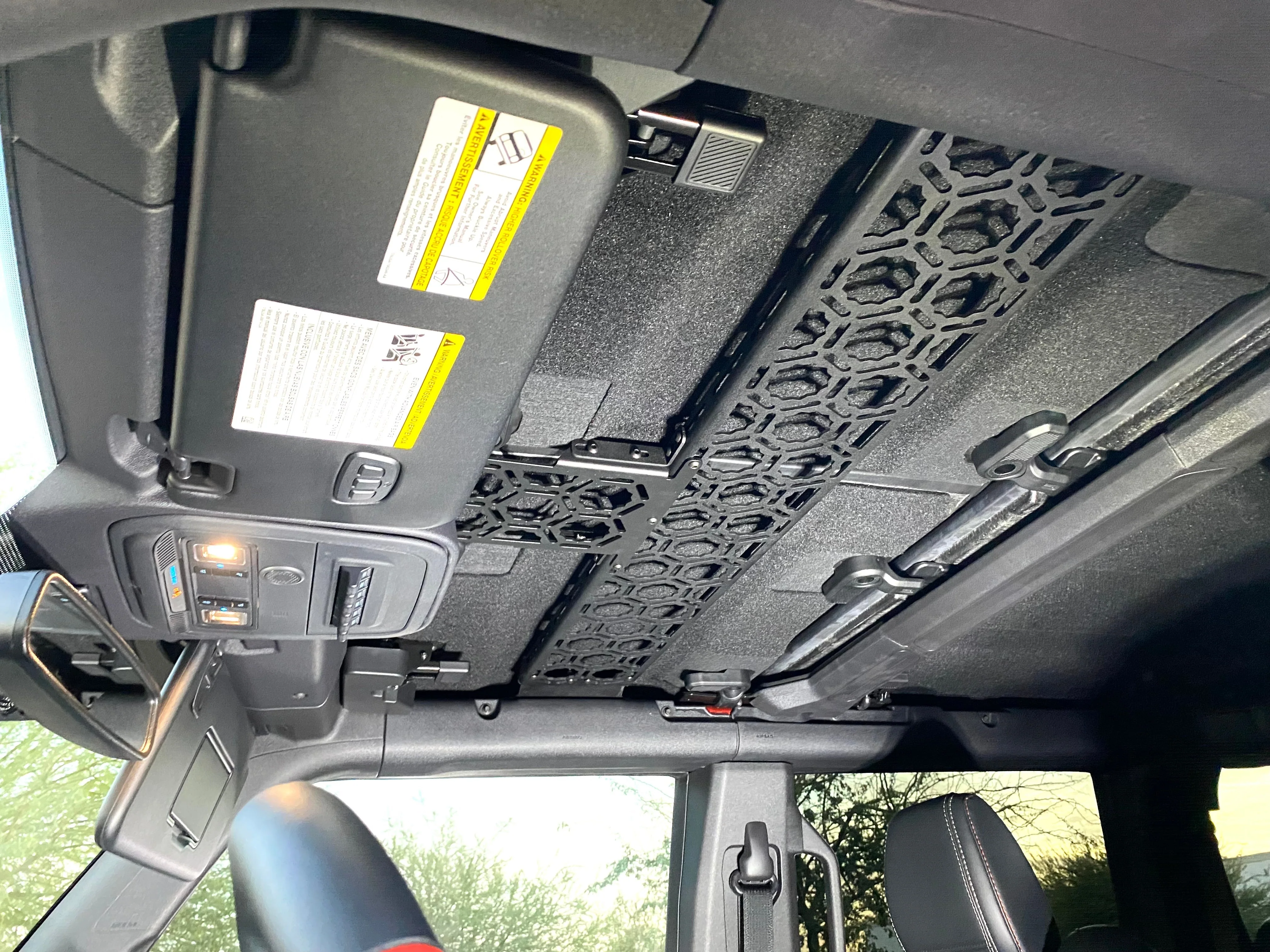Bronco Raptor 2022 + Inside Roof Mount (across front seats with short front panel) by Adapt-A-Panel - Image 4