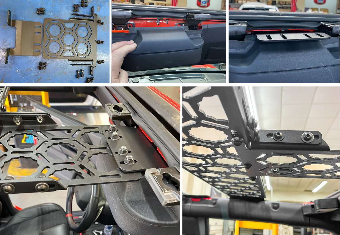 Bronco Raptor 2022 + Inside Roof Mount (across front seats with short front panel) by Adapt-A-Panel - Image 8