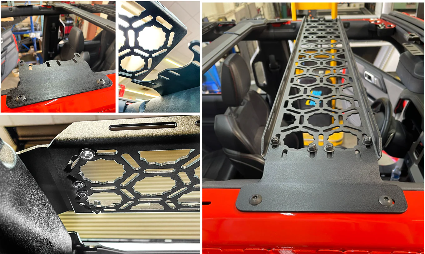 Bronco Raptor 2022 + Inside Roof Mount (across front seats with short front panel) by Adapt-A-Panel - Image 9