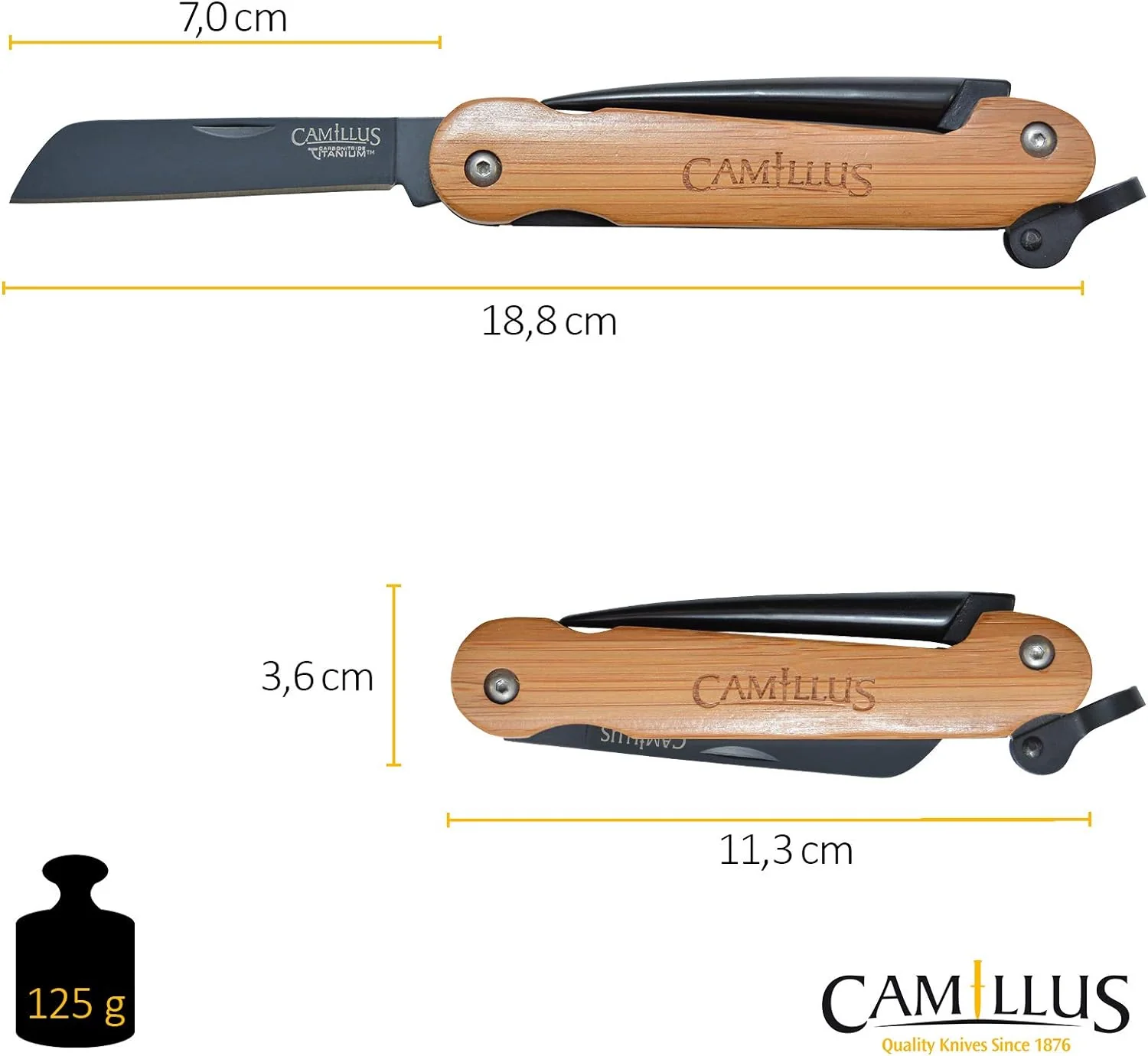 Camillus 7.5" Marlin Spike Folding Pocket Knife - Image 2