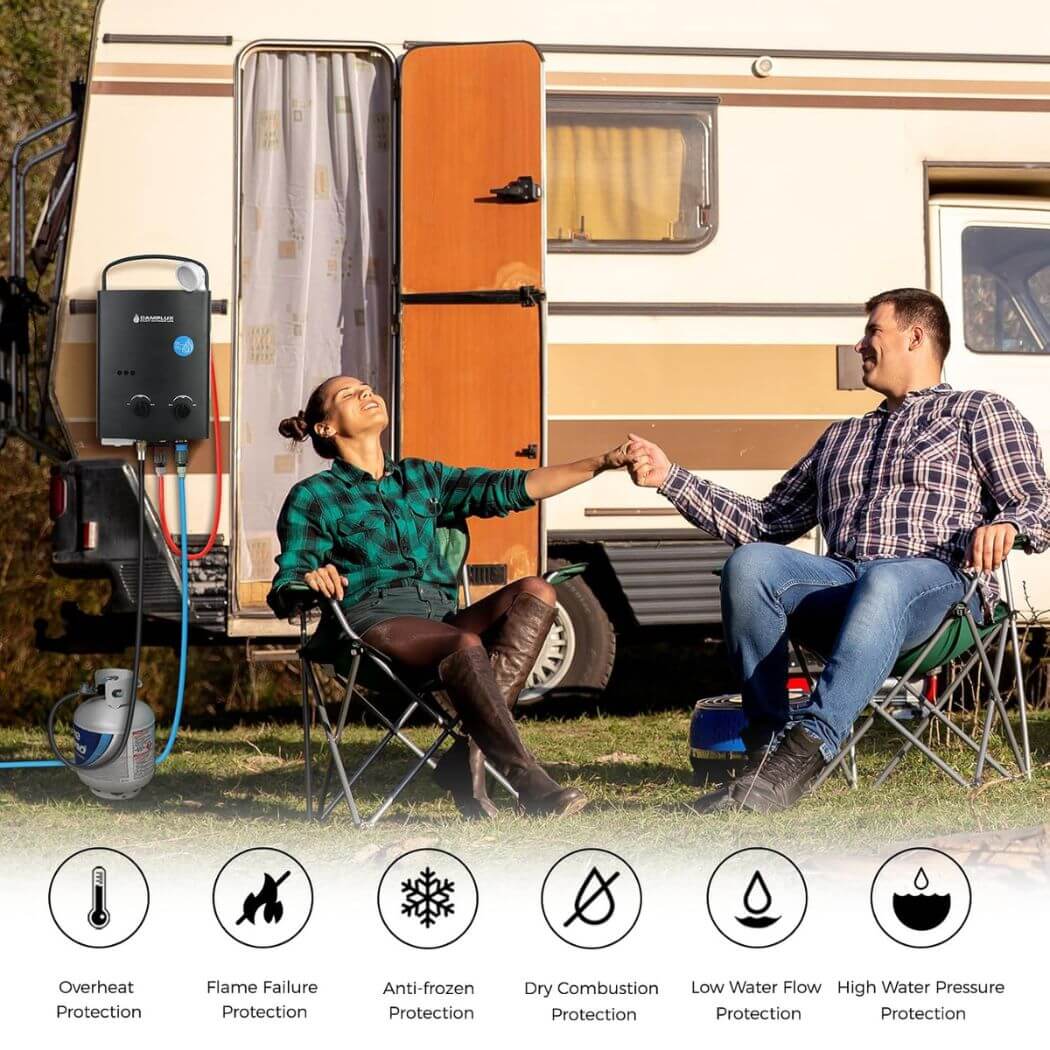 Camplux AY132B Portable Propane Water Heater - Image 3
